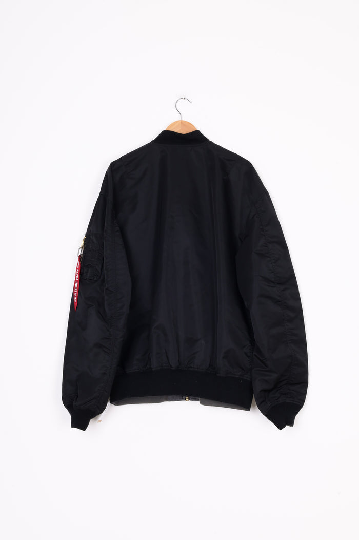 Alpha Industries Mens Black Jacket Size L