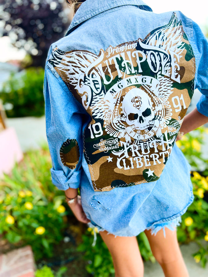 Arrow Rose Co. Denim original T-Shirt patch