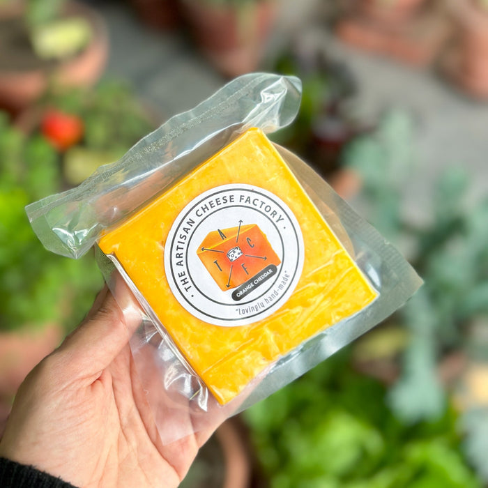 Orange Cheddar Cheese 150g - Tayyib Store - Artisan Cheese - Lahore
