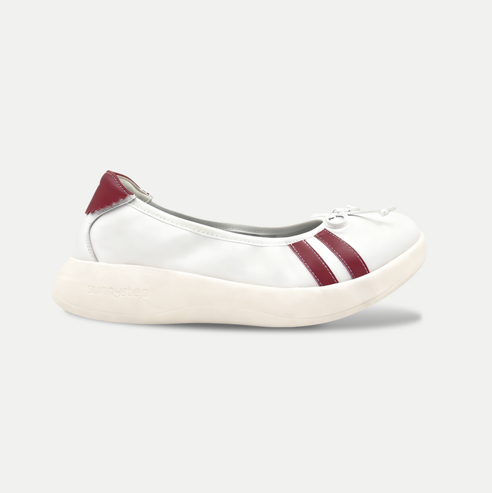 Balance Rouched Stripe Ballerina