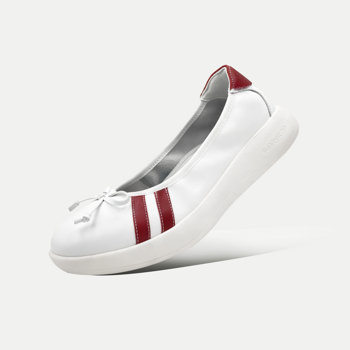 Balance Rouched Stripe Ballerina
