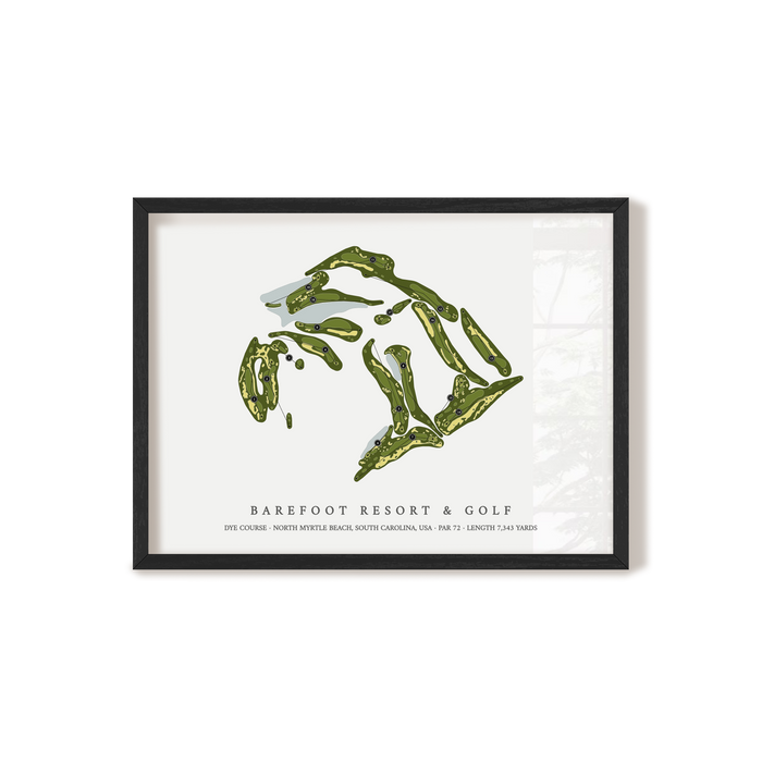 Barefoot Resort & Golf - Dye Course | Golf Course Map | Black+Frame