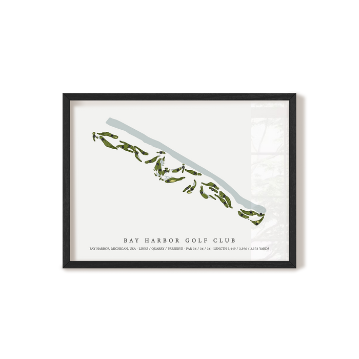 Bay Harbor Golf Club | Golf Course Map | Black+Frame