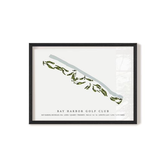 Bay Harbor Golf Club | Golf Course Map | Black+Frame