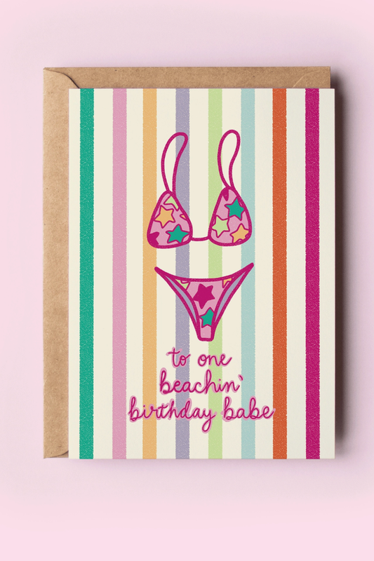 Beachin' Birthday Babe Card