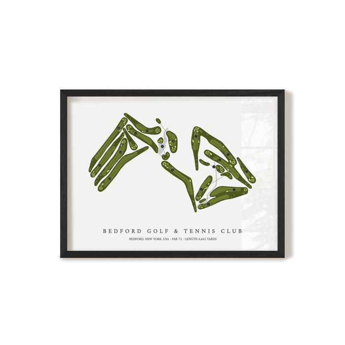 Bedford Golf & Tennis Club | Golf Course Map | Black+Frame