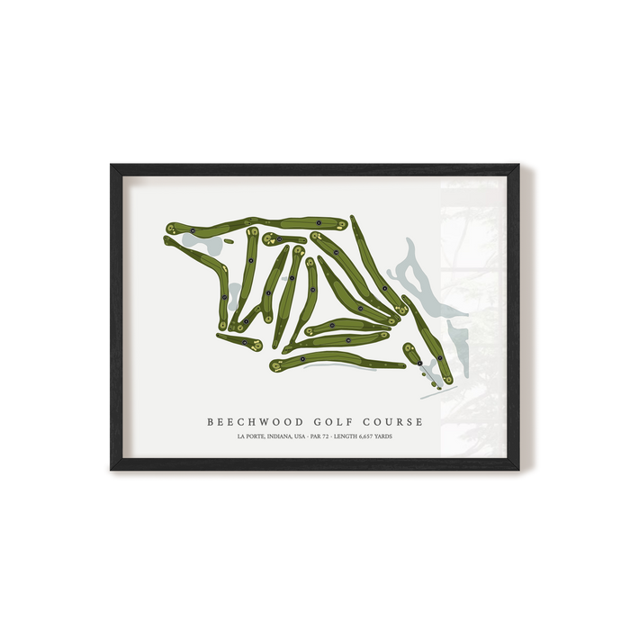 Beechwood Golf Course | Golf Course Map | Black Frame