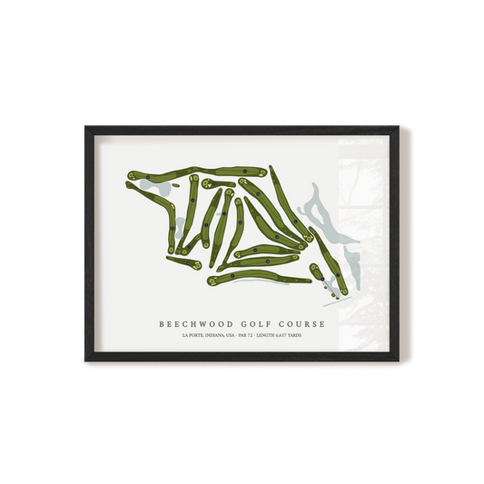 Beechwood Golf Course | Golf Course Map | Black Frame