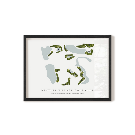 Bentley Village Golf Club | Golf Course Map | Black Frame
