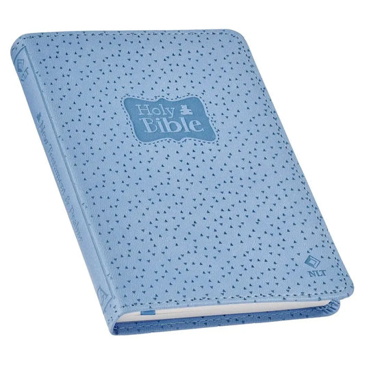 Bible Nlt Infant New Testament Faux Leather, Blue