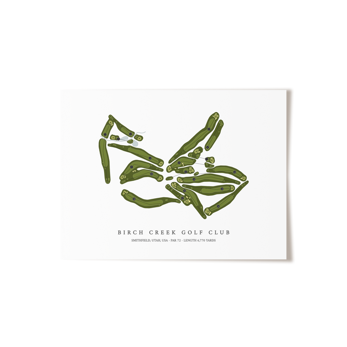 Birch Creek Golf Club | Golf Course Map | Unframed