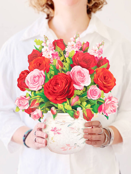Blooming Roses  |  Pop-up Greeting Cards