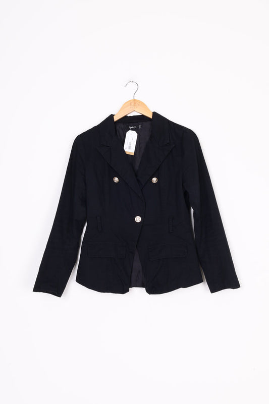 Boohoo Womens Black Jacket Size 10
