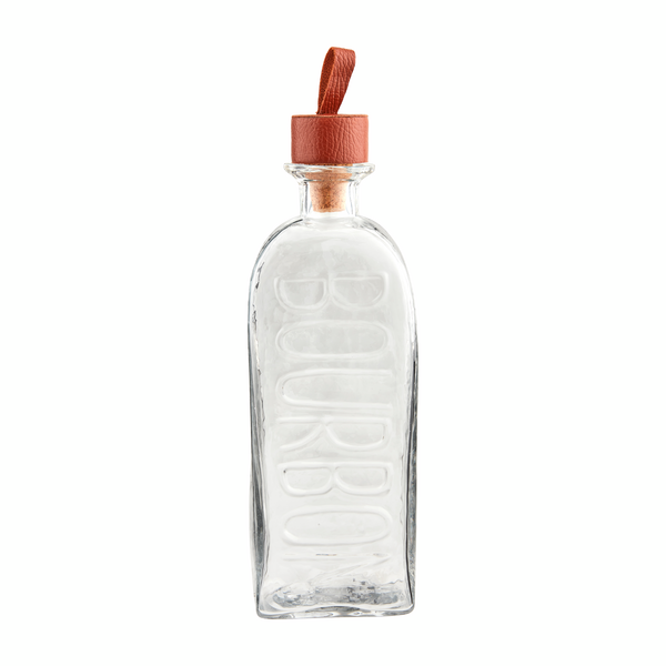 Bourbon Embossed Glass Decanter