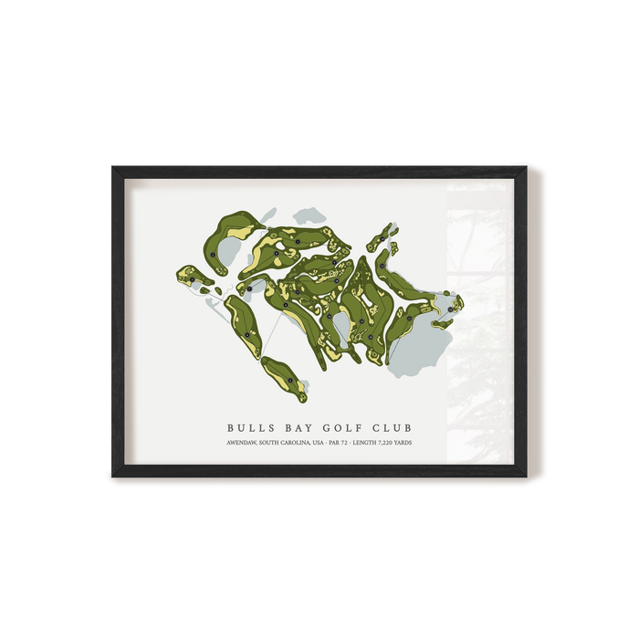 Bulls Bay Golf Club | Golf Course Map | Black Frame
