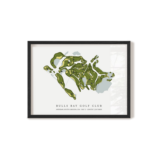 Bulls Bay Golf Club | Golf Course Map | Black Frame