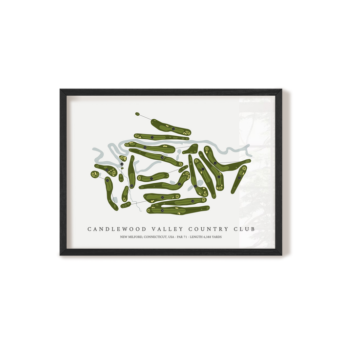 Candlewood Valley Country Club | Golf Course Map | Black Frame