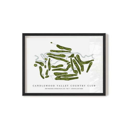 Candlewood Valley Country Club | Golf Course Map | Black Frame