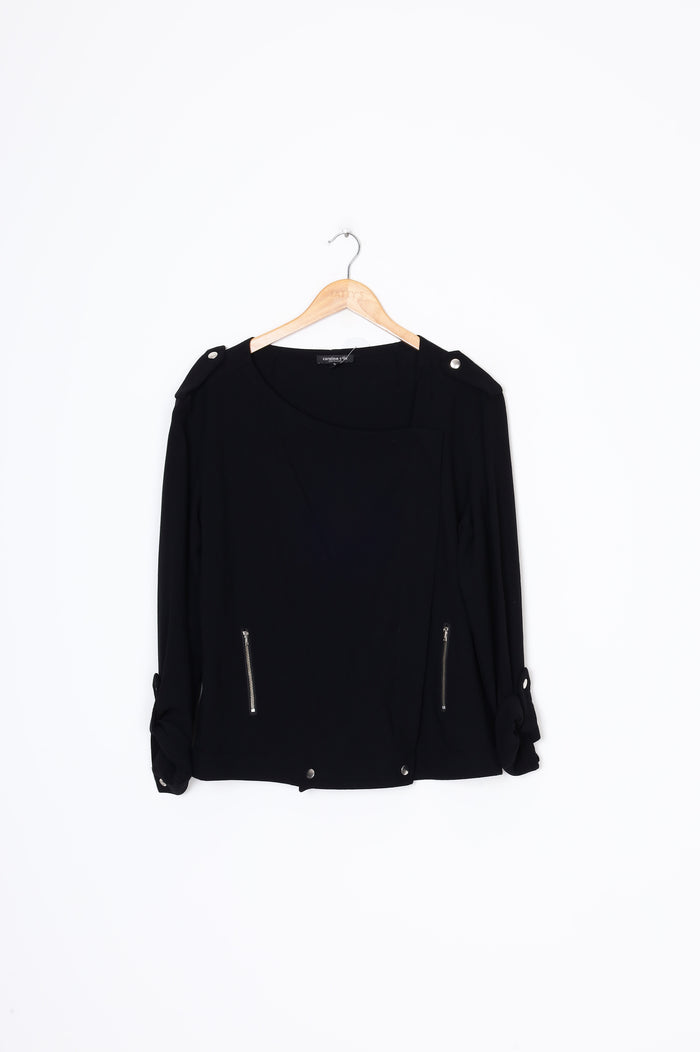 Caroline Sills Womens Black Jacket Size 12