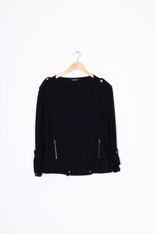 Caroline Sills Womens Black Jacket Size 12