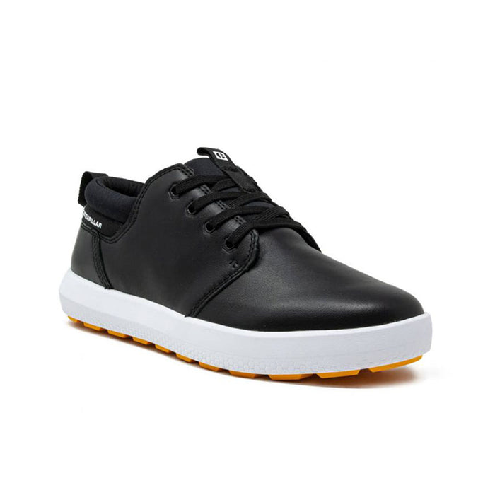 Men's black lace-up casual sneakers with white midsole and traction outsole