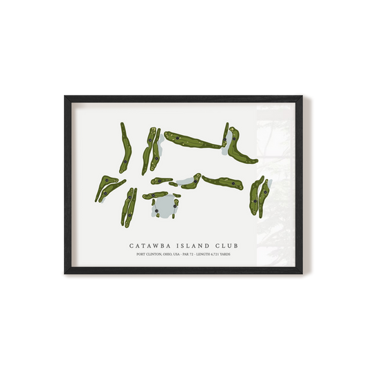 Catawba Island Club | Golf Course Map | Black Frame