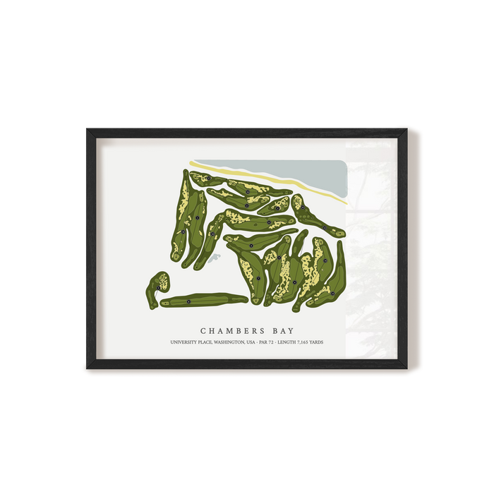 Chambers Bay | Golf Course Print | Black Frame