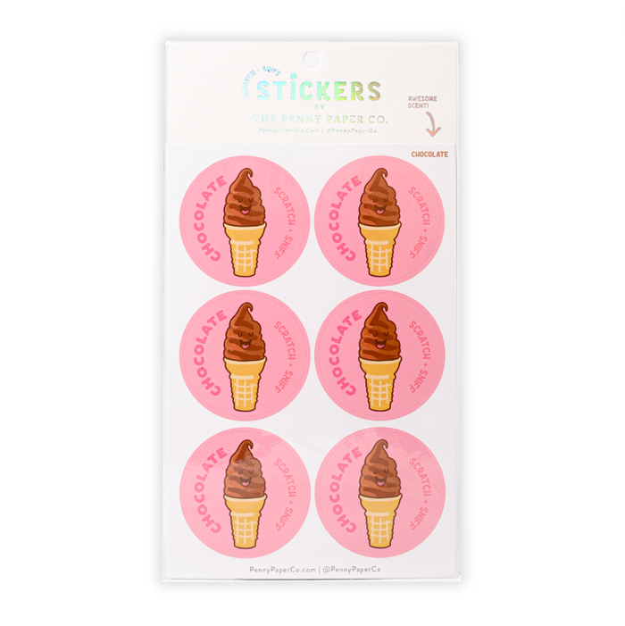 Chocolate Scented Scratch and Sniff Stickers