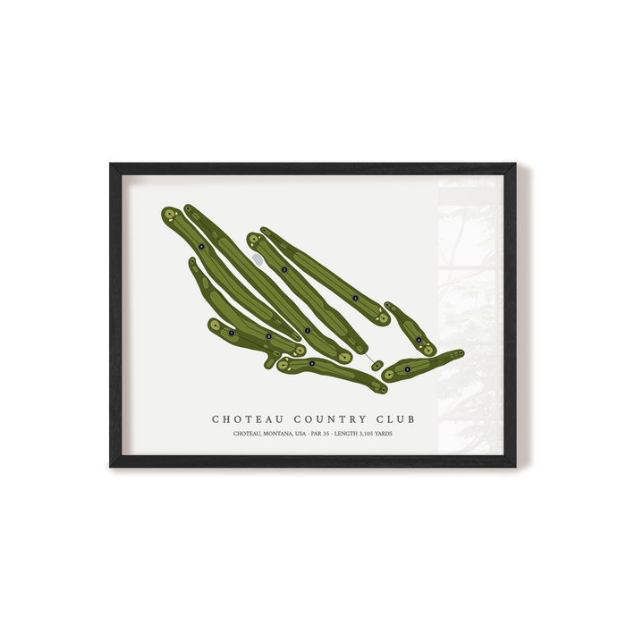 Choteau Country Club | Golf Course Map | Black Frame