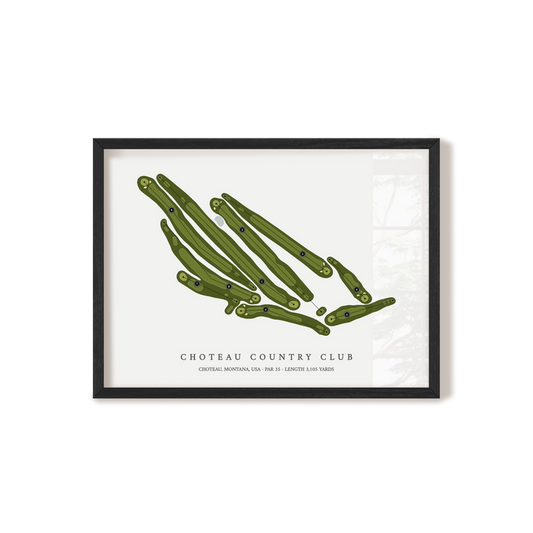 Choteau Country Club | Golf Course Map | Black Frame