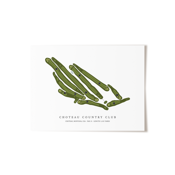 Choteau Country Club | Golf Course Map | Unframed