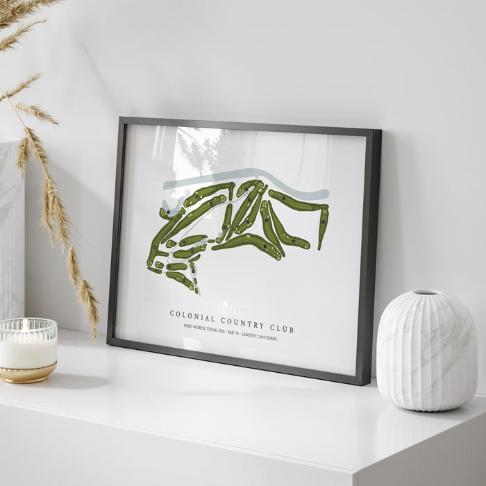 Colonial Country Club | Golf Course Map | On Table