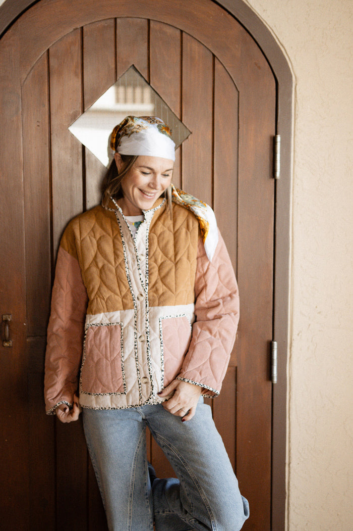 Color Block Quilted Jacket