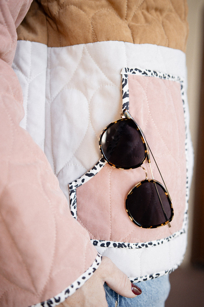 Color Block Quilted Jacket