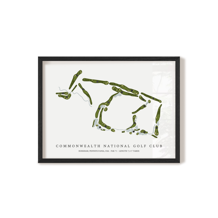 Commonwealth National Golf Club | Golf Course Map | Black Frame