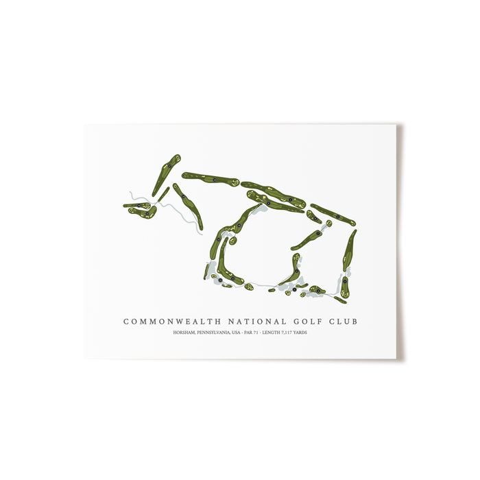 Commonwealth National Golf Club | Golf Course Map | Unframed