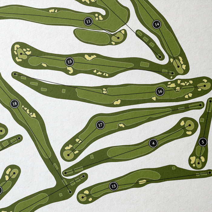 Congressional Country Club | Golf Course Map | Close Up