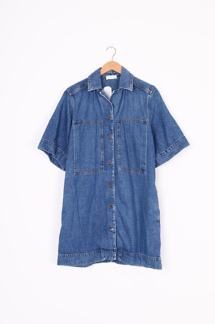 Cos Womens Blue Coat Size 34