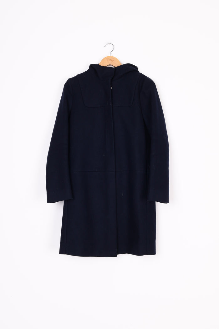 Cos Womens Blue Coat Size 4