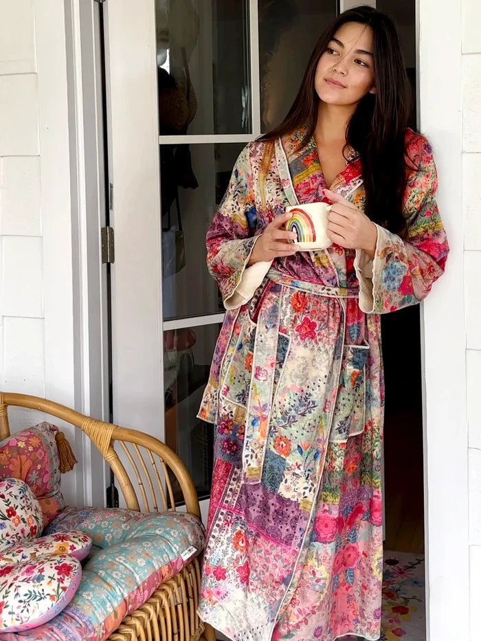 Cozy Blanket Robe - Patchwork-view 1