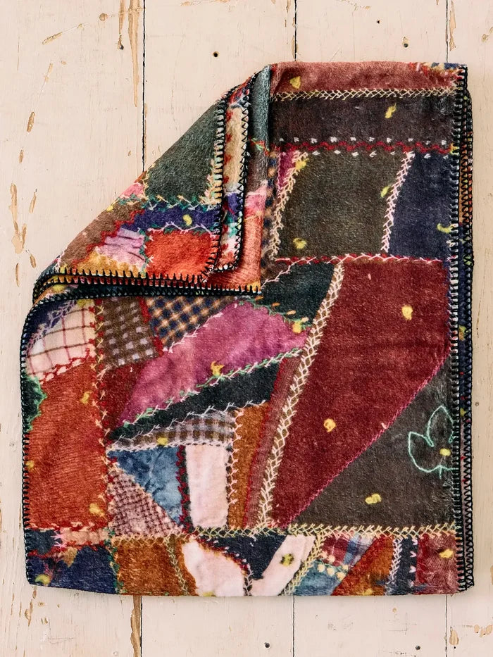 Cozy Blanket Scarf - Brimfield Patchwork Multi-view 3
