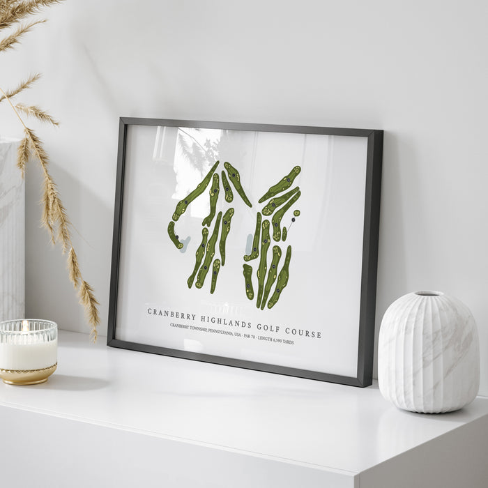 Cranberry Highlands Golf Course | Golf Course Map | On Table