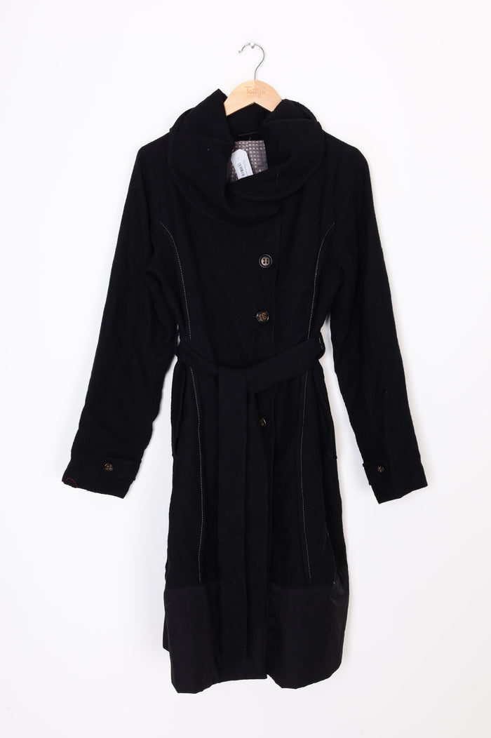 Crea Concept Womens Black Coat Size 42