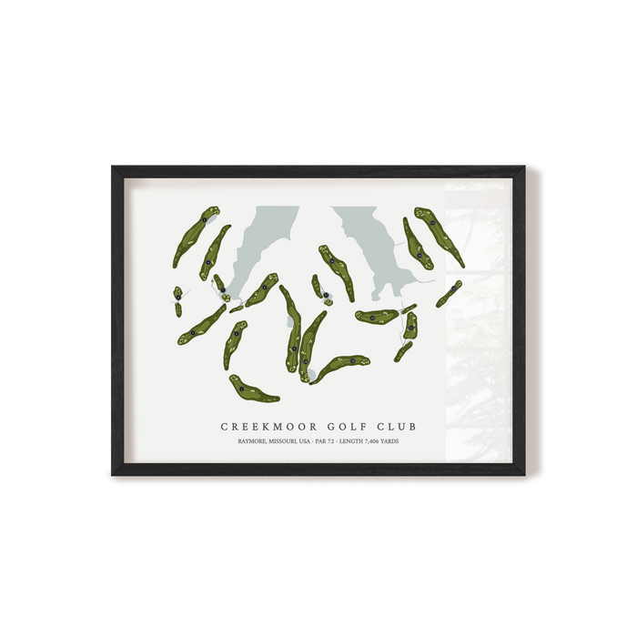 Creekmoor Golf Club | Golf Course Map | Black Frame