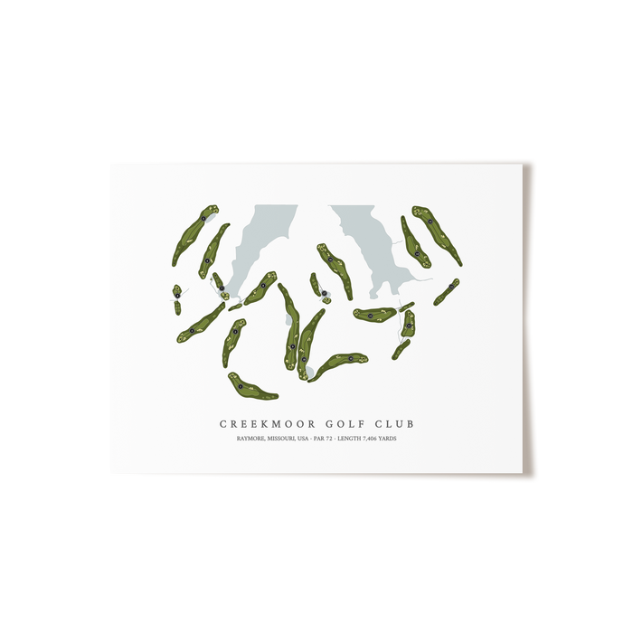 Creekmoor Golf Club | Golf Course Map | Unframed