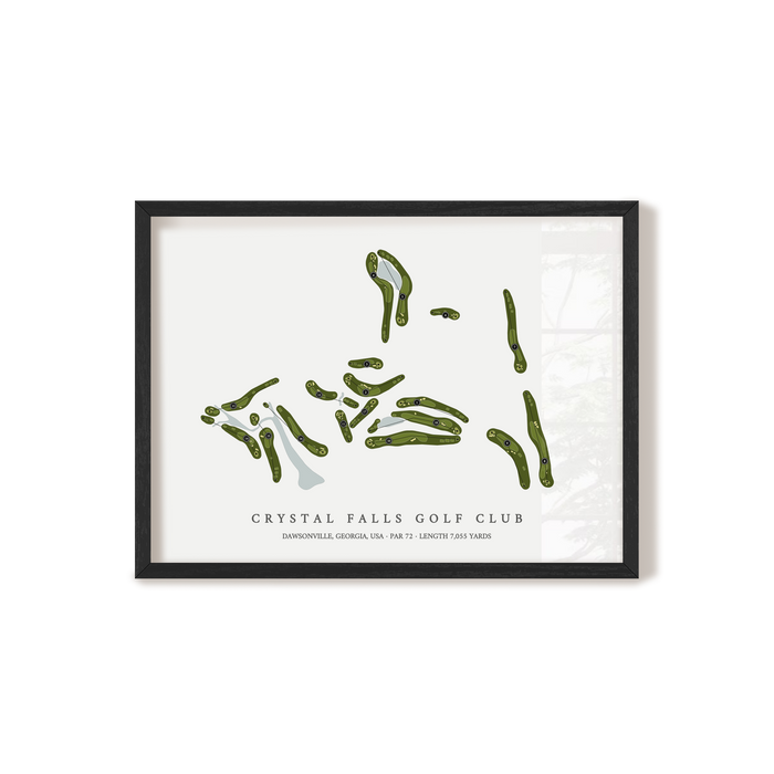 Crystal Falls Golf Club | Golf Course Map | Black Frame