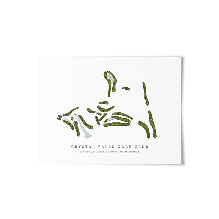 Crystal Falls Golf Club | Golf Course Map | Unframed
