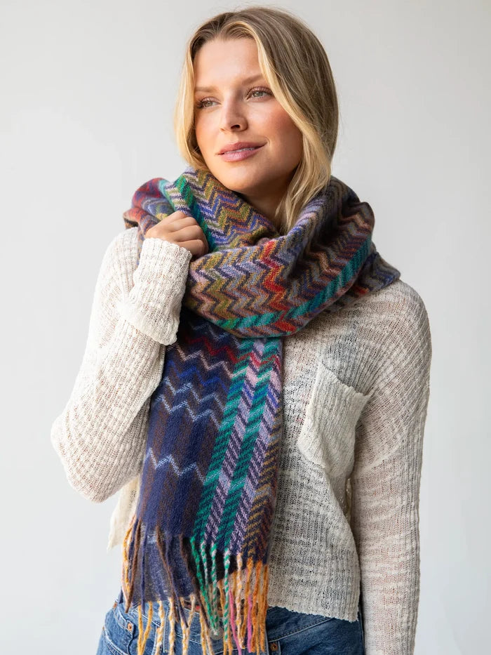 Cuddle Up Cozy Scarf - Espresso-view 1
