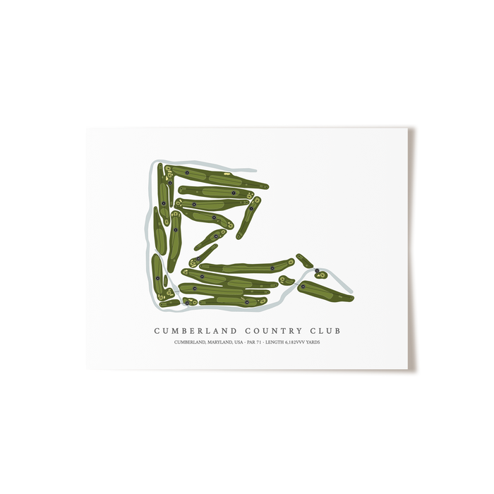 Cumberland Country Club | Golf Course Map | Unframed