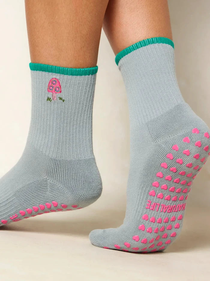 Cutest Pilates Socks - Mushroom-view 1